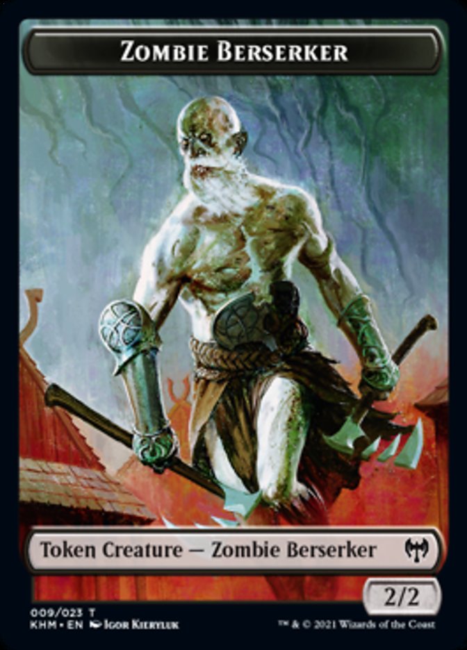 Zombie Berserker Token [Kaldheim Tokens] Magic: The Gathering