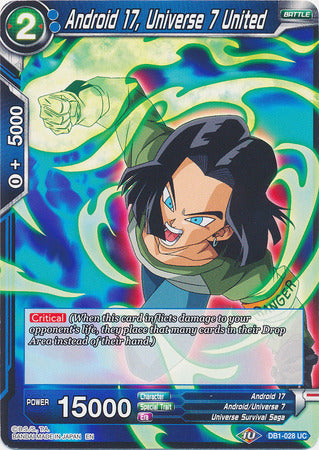 Android 17, Universe 7 United (DB1-028) [Dragon Brawl] Dragon Ball Super