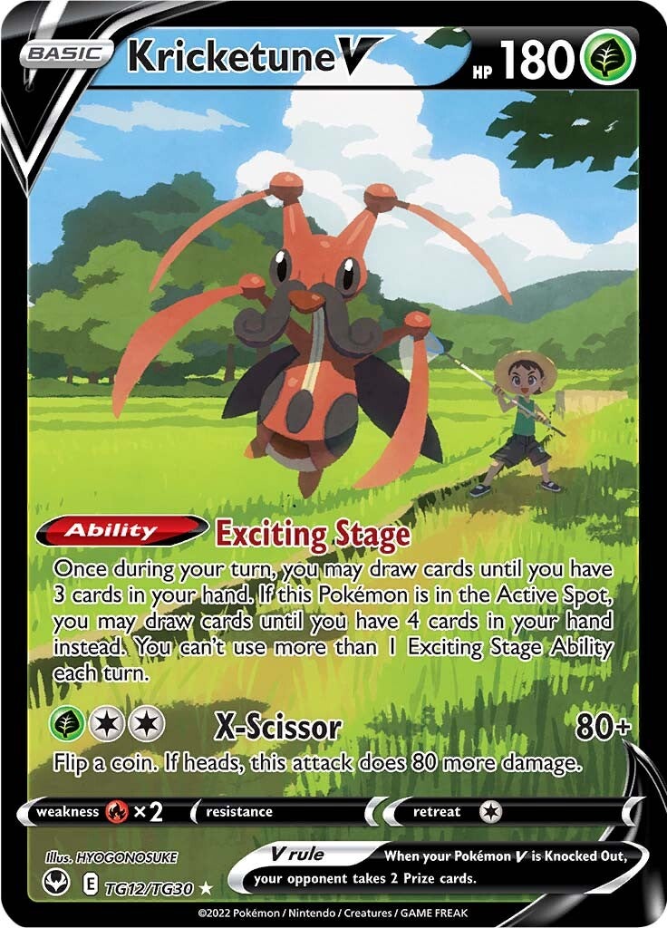 Kricketune V (TG12/TG30) [Sword & Shield: Silver Tempest] Pokémon