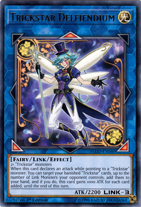 Trickstar Delfiendium [FLOD-EN040] Rare Yu-Gi-Oh!