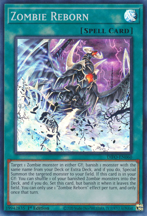 Zombie Reborn [DIFO-EN060] Super Rare Yu-Gi-Oh!