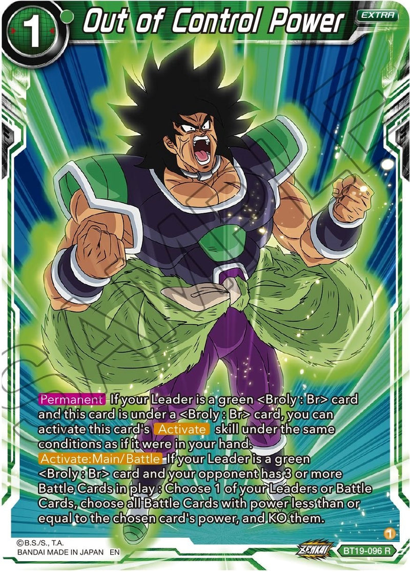 Out of Control Power (BT19-096) [Fighter's Ambition] Dragon Ball Super