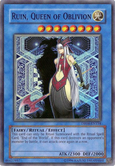 Ruin, Queen of Oblivion [DR04-EN154] Super Rare Yu-Gi-Oh!