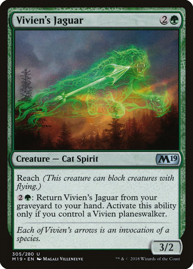 Vivien's Jaguar [Core Set 2019] Magic: The Gathering