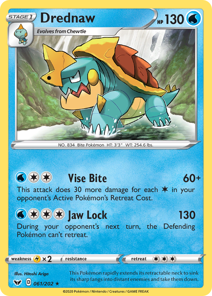 Drednaw (061/202) [Sword & Shield: Base Set] Pokémon