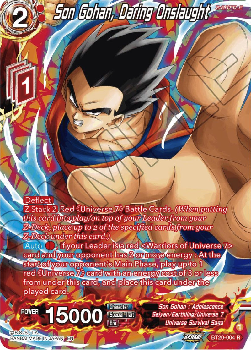 Son Gohan, Daring Onslaught (Silver Foil) (BT20-004) [Power Absorbed] Dragon Ball Super
