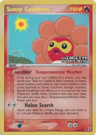 Sunny Castform (31/113) (Stamped) [EX: Delta Species] Pokémon