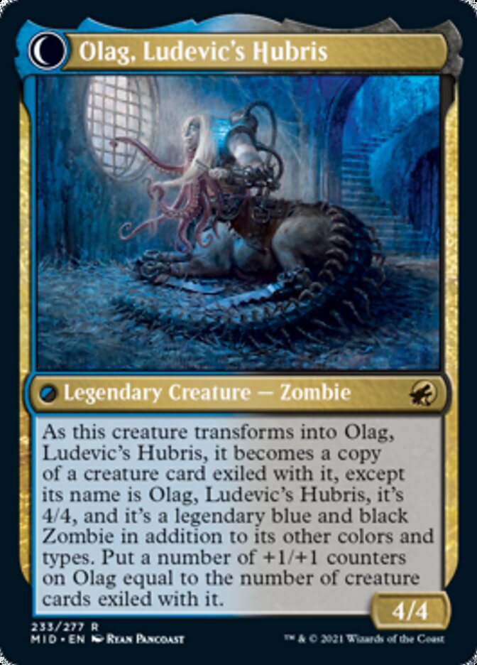 Ludevic, Necrogenius // Olag, Ludevic's Hubris [Innistrad: Midnight Hunt] Magic: The Gathering