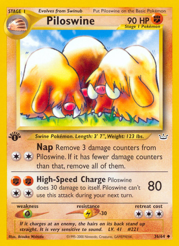 Piloswine (36/64) [Neo Revelation 1st Edition] Pokémon