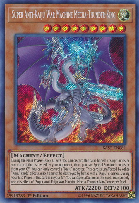 Super Anti-Kaiju War Machine Mecha-Thunder-King [SAST-EN081] Secret Rare Yu-Gi-Oh!