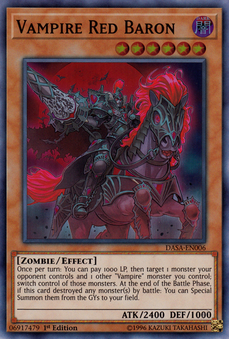 Vampire Red Baron [DASA-EN006] Super Rare Yu-Gi-Oh!