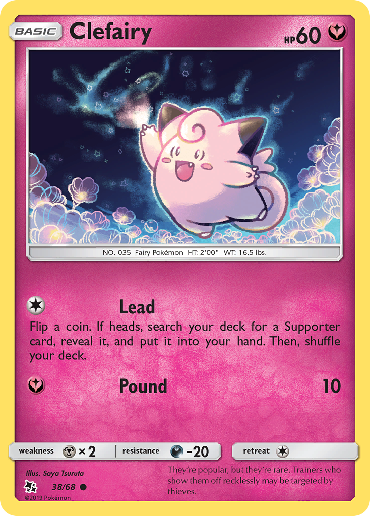 Clefairy (38/68) [Sun & Moon: Hidden Fates] Pokémon