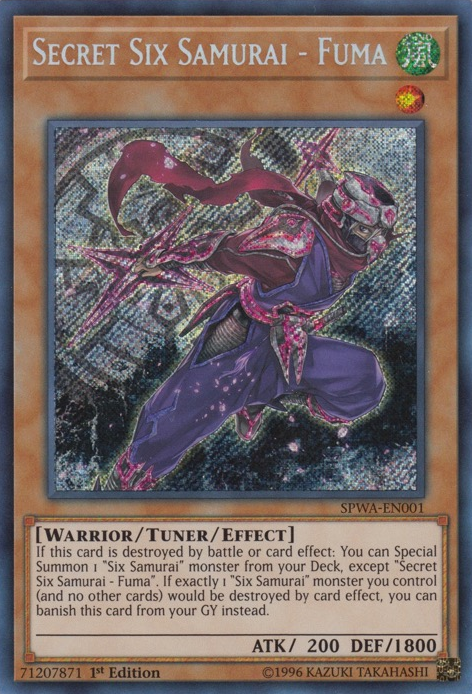 Secret Six Samurai - Fuma [SPWA-EN001] Secret Rare Yu-Gi-Oh!