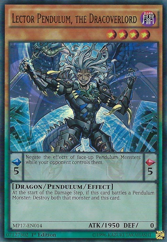 Lector Pendulum, the Dracoverlord [MP17-EN014] Ultra Rare Yu-Gi-Oh!