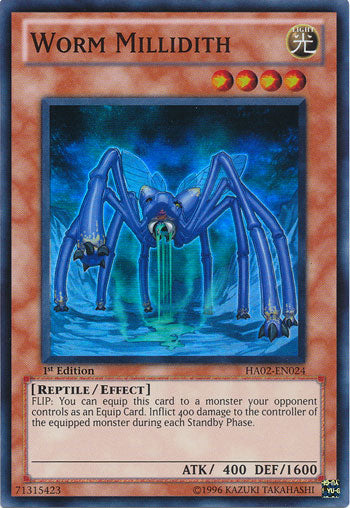 Worm Millidith [HA02-EN024] Super Rare Yu-Gi-Oh!