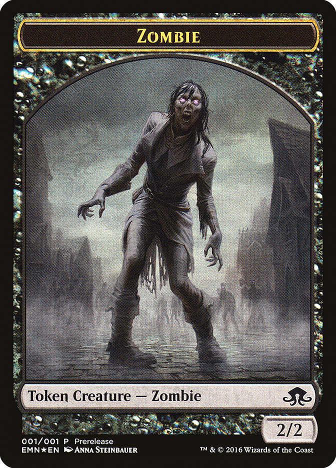 Zombie // Zombie Double-Sided Token [Eldritch Moon Prerelease Promos] Magic: The Gathering