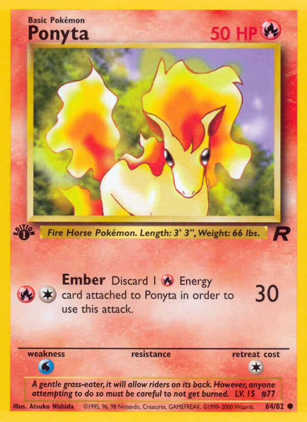 Ponyta (64/82) [Team Rocket 1st Edition] Pokémon