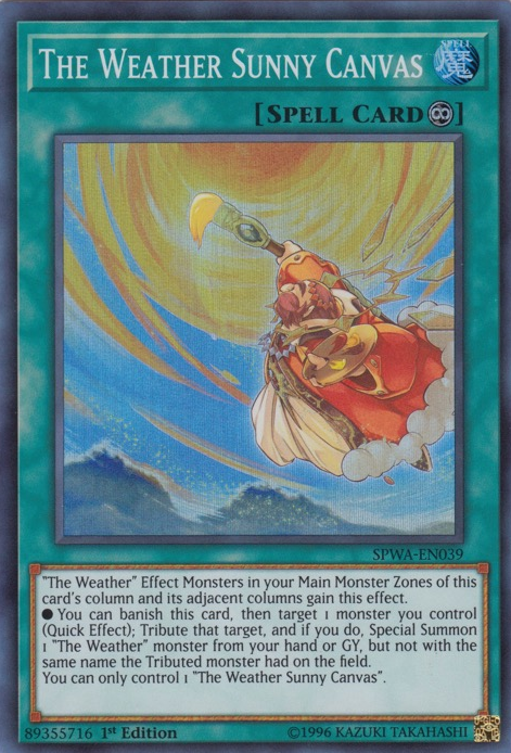 The Weather Sunny Canvas [SPWA-EN039] Super Rare Yu-Gi-Oh!