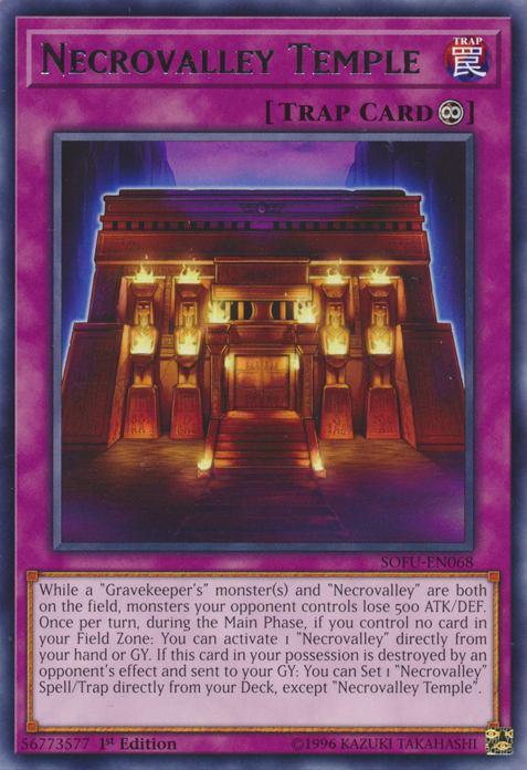 Necrovalley Temple [SOFU-EN068] Rare Yu-Gi-Oh!