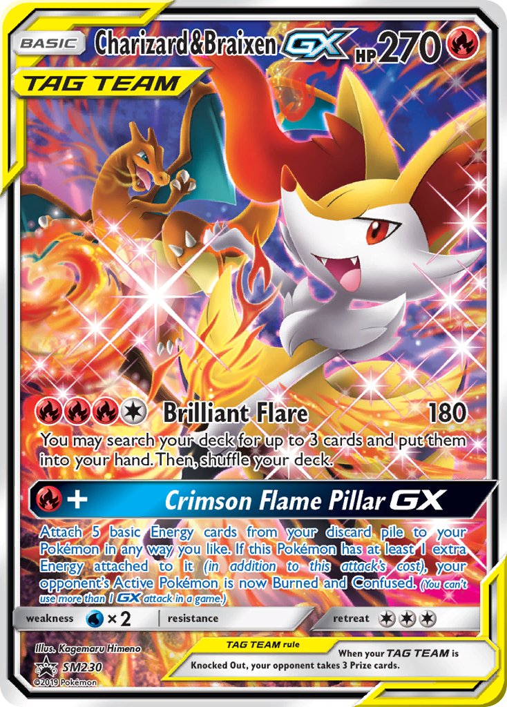 Charizard & Braixen GX (SM230) [Sun & Moon: Black Star Promos] Pokémon