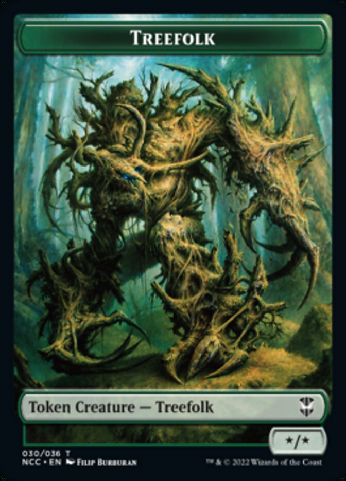 Treefolk // Spider Double-Sided Token [Streets of New Capenna Commander Tokens] Magic: The Gathering