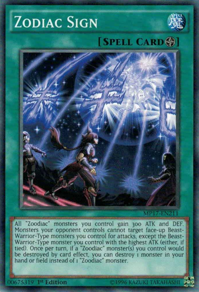 Zodiac Sign [MP17-EN211] Common Yu-Gi-Oh!