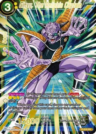 Ginyu, The Reliable Captain (Gold Stamped) (P-019) [Mythic Booster] Dragon Ball Super