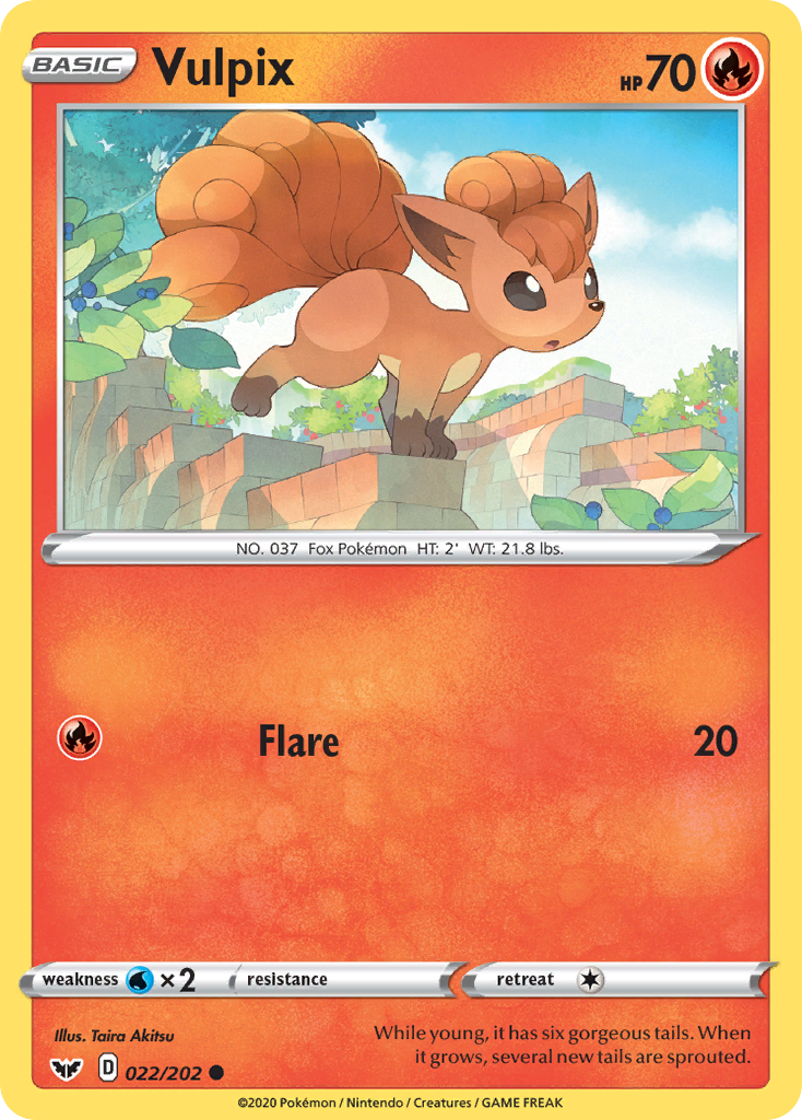 Vulpix (022/202) [Sword & Shield: Base Set] Pokémon