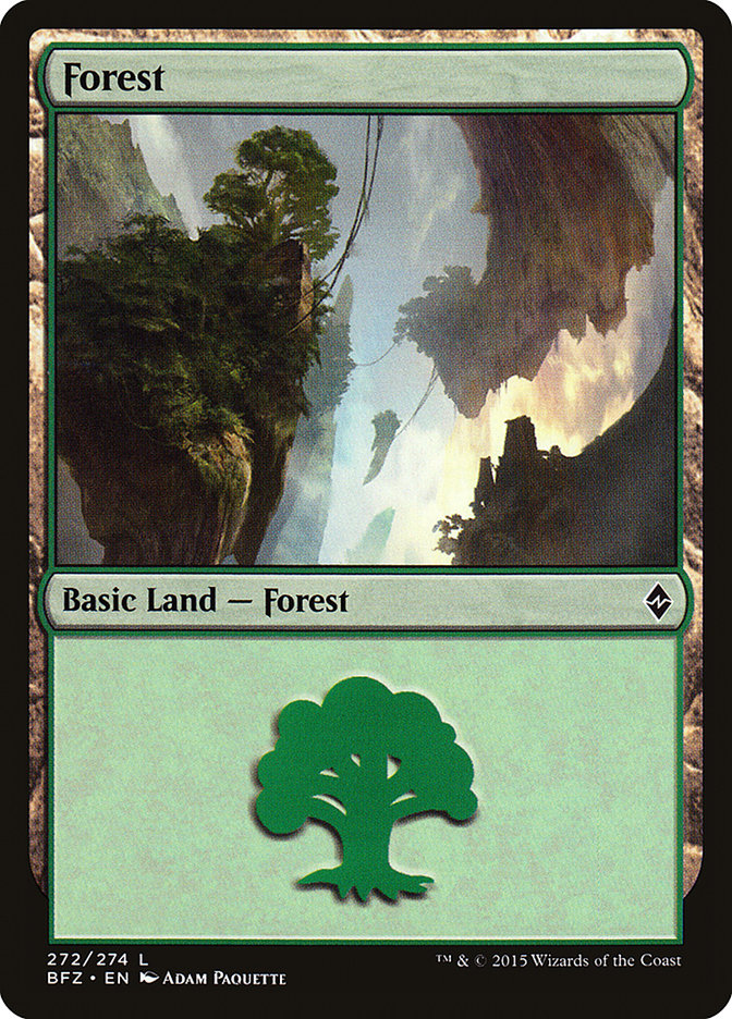 Forest (272) [Battle for Zendikar] Magic: The Gathering