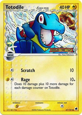 Totodile (67/101) (Delta Species) (Stamped) [EX: Dragon Frontiers] Pokémon