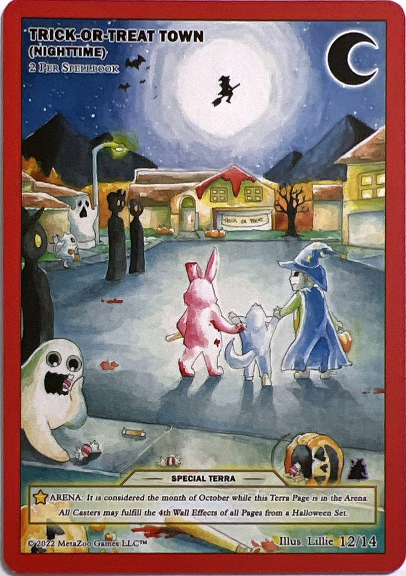 Trick-or-Treat Town (Nighttime) [Seance: First Edition Release Event Deck] Metazoo