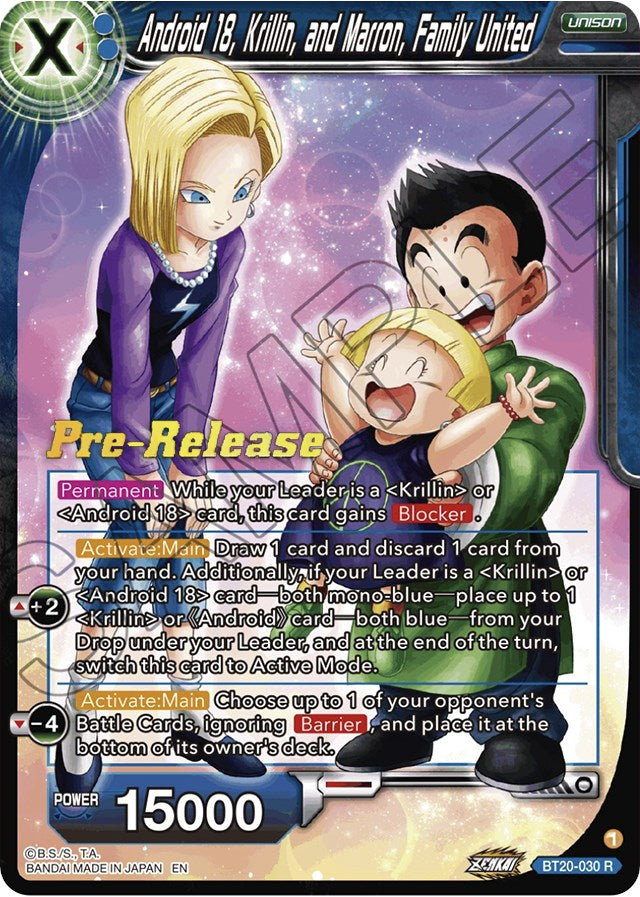 Android 18, Krillin, and Maron, Family United (BT20-030) [Power Absorbed Prerelease Promos] Dragon Ball Super