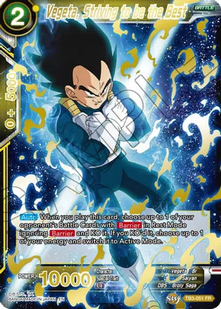 Vegeta, Striving to be the Best (Gold Stamped) (TB3-051) [Mythic Booster] Dragon Ball Super