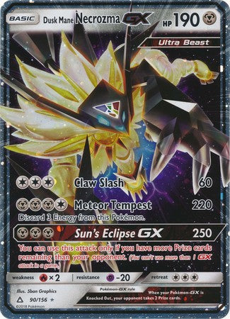 Dusk Mane Necrozma GX (90/156) (Jumbo Card) [Sun & Moon: Ultra Prism] Pokémon