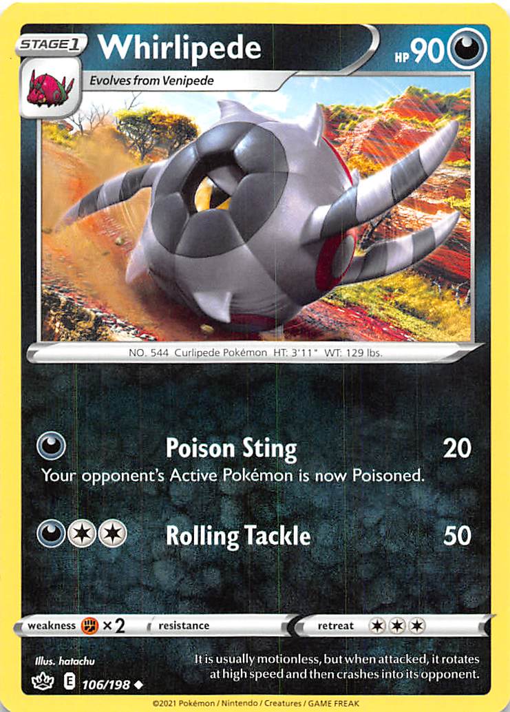 Whirlipede (106/198) [Sword & Shield: Chilling Reign] Pokémon