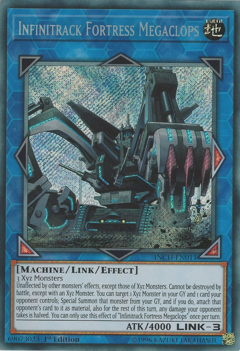 Infinitrack Fortress Megaclops [INCH-EN011] Secret Rare Yu-Gi-Oh!