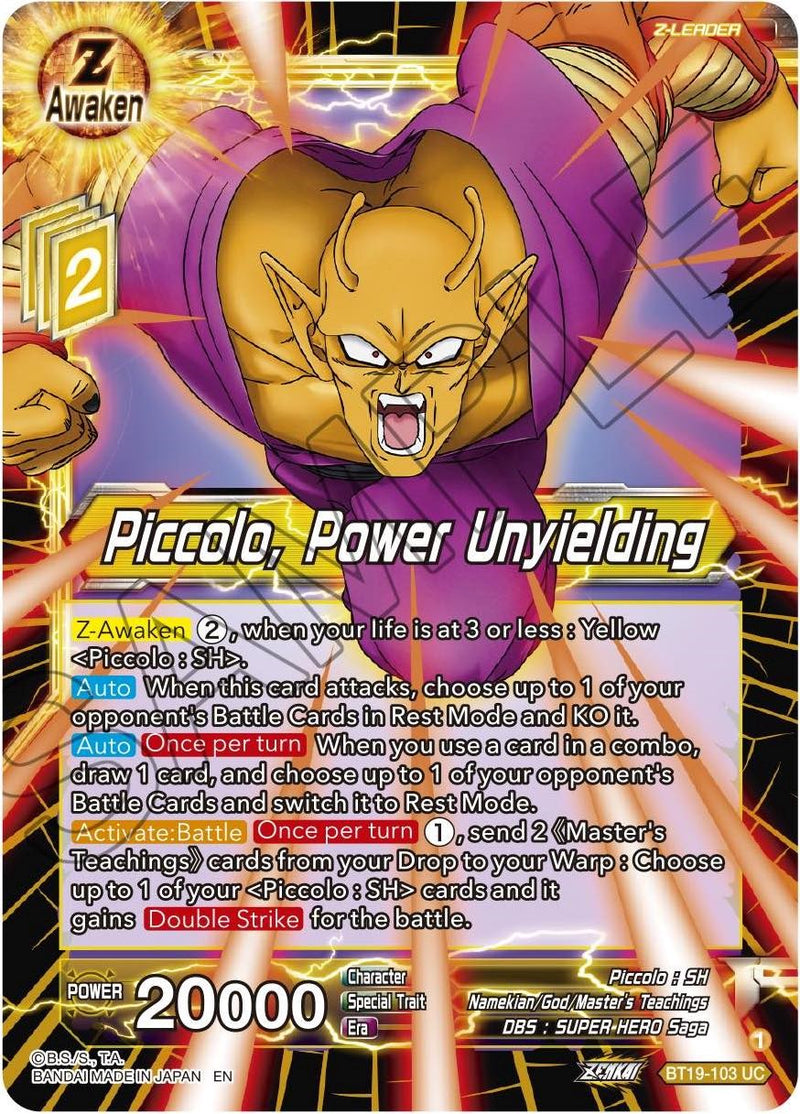 Piccolo, Power Unyielding (BT19-103) [Fighter's Ambition] Dragon Ball Super