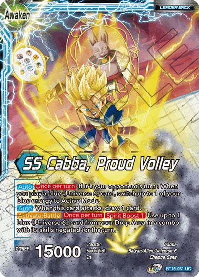 Cabba // SS Cabba, Proud Volley (BT15-031) [Saiyan Showdown] Dragon Ball Super