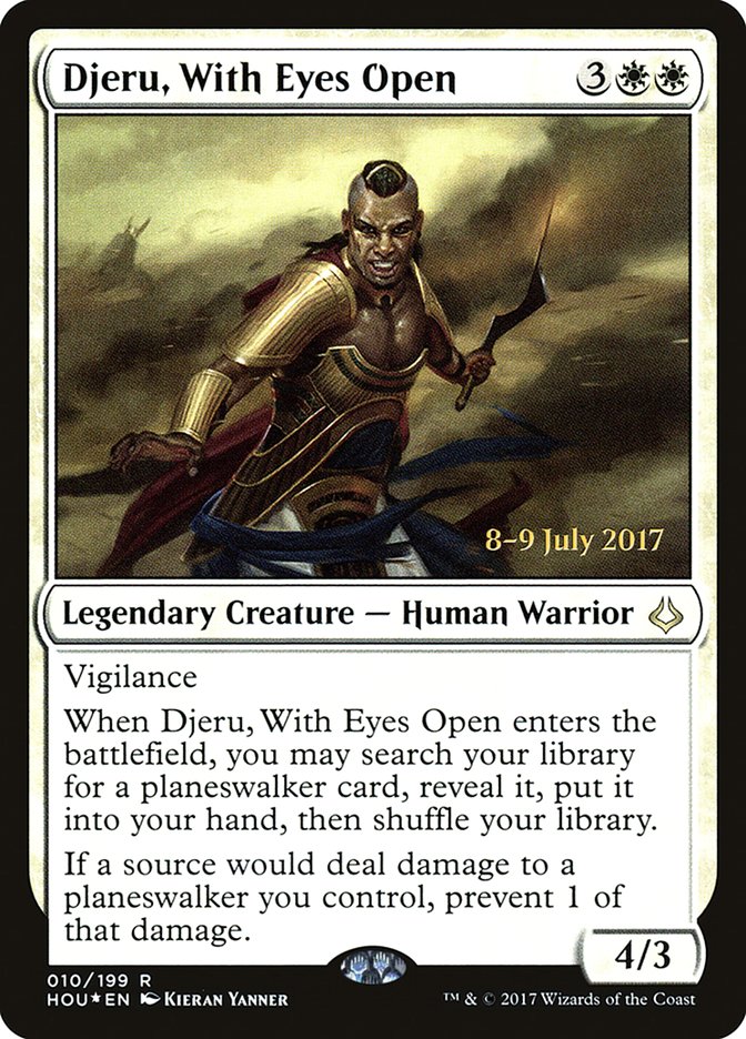 Djeru, With Eyes Open [Hour of Devastation Prerelease Promos] Magic: The Gathering