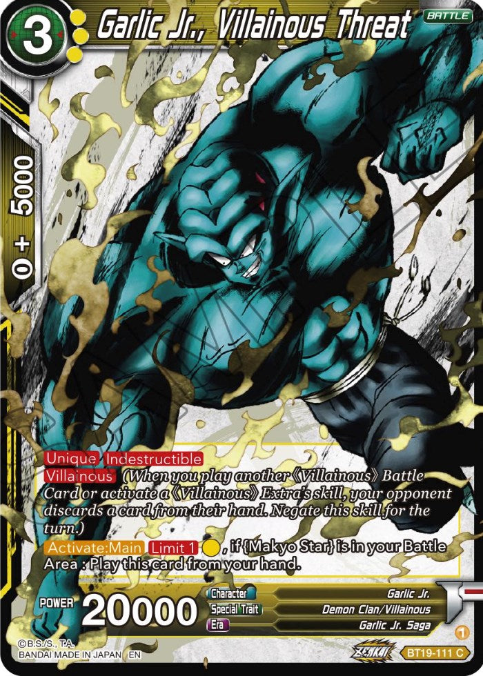 Garlic Jr., Villainous Threat (BT19-111) [Fighter's Ambition] Dragon Ball Super