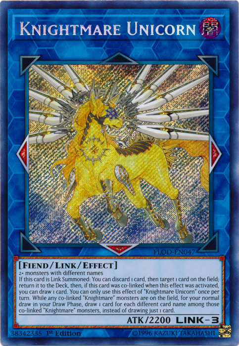 Knightmare Unicorn [FLOD-EN047] Secret Rare Yu-Gi-Oh!