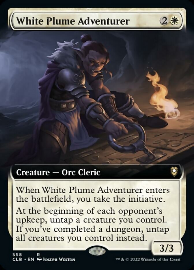 White Plume Adventurer (Extended Art) [Commander Legends: Battle for Baldur's Gate] Magic: The Gathering