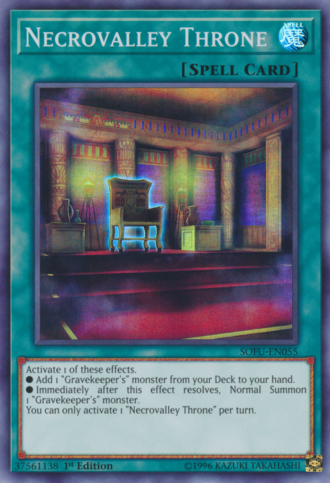 Necrovalley Throne [SOFU-EN055] Super Rare Yu-Gi-Oh!