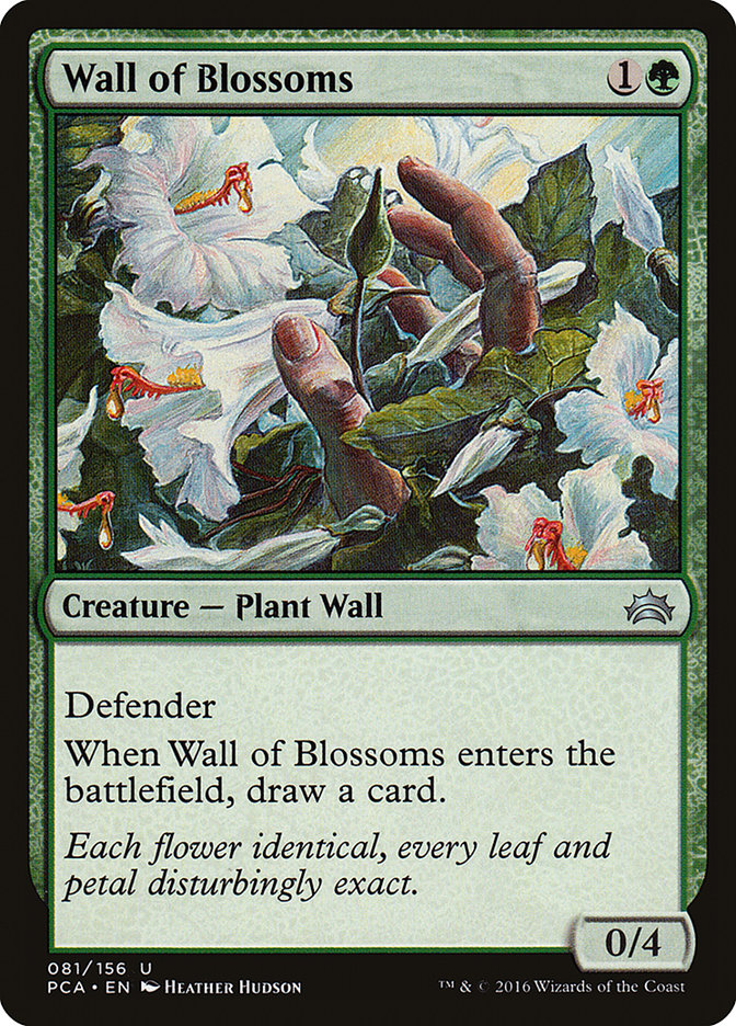 Wall of Blossoms [Planechase Anthology] Magic: The Gathering