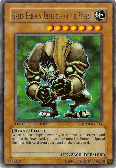 Green Baboon, Defender of the Forest [JUMP-EN014] Ultra Rare Yu-Gi-Oh!