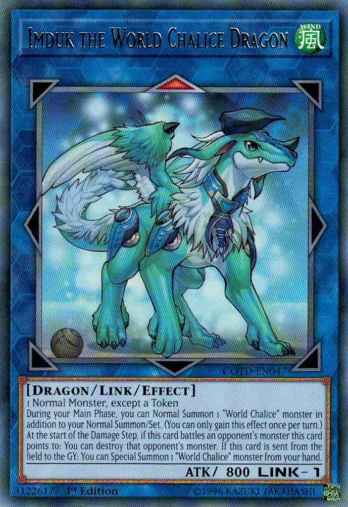 Imduk the World Chalice Dragon [COTD-EN047] Rare Yu-Gi-Oh!