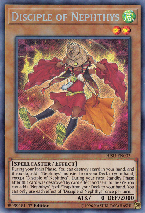 Disciple of Nephthys [HISU-EN002] Secret Rare Yu-Gi-Oh!