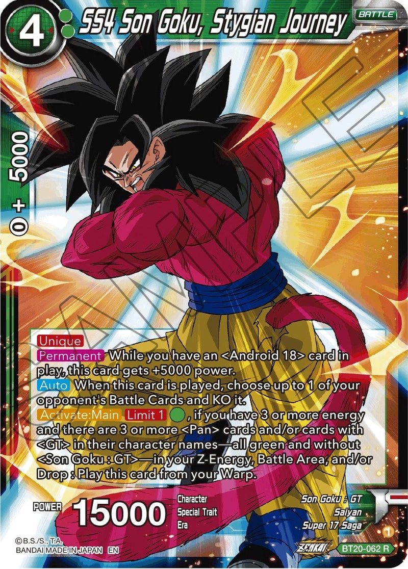 SS4 Son Goku, Stygian Journey (BT20-062) [Power Absorbed] Dragon Ball Super