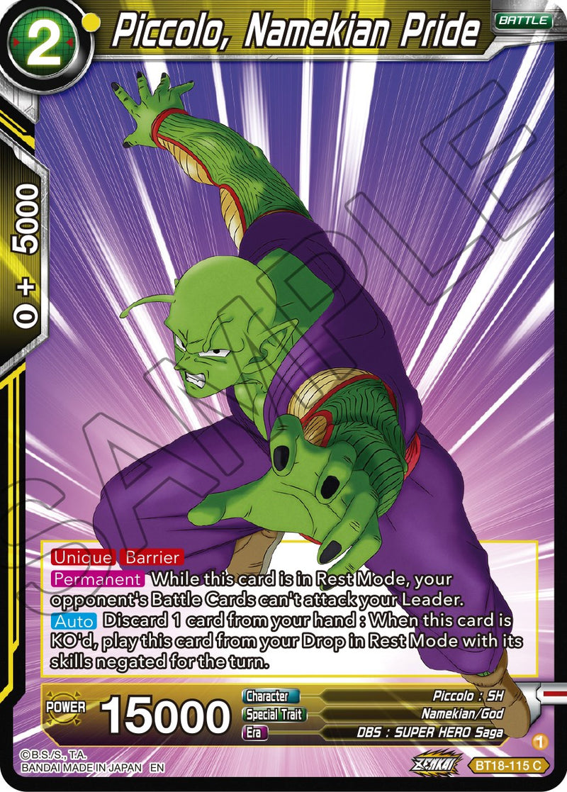 Piccolo, Namekian Pride (BT18-115) [Dawn of the Z-Legends] Dragon Ball Super