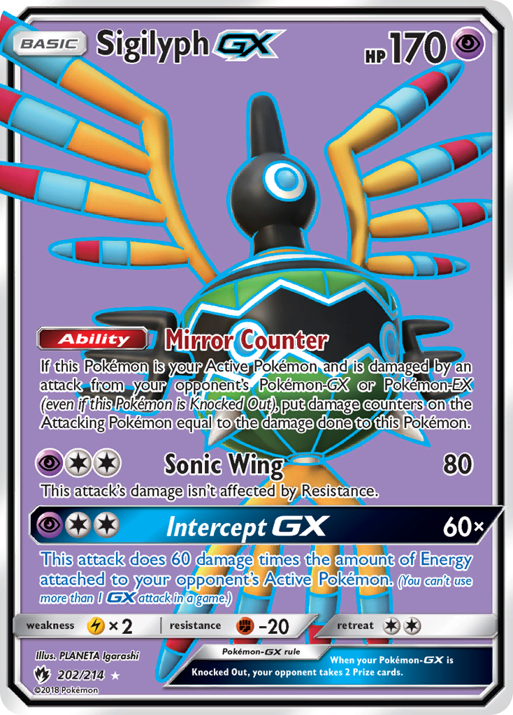 Sigilyph GX (202/214) [Sun & Moon: Lost Thunder] Pokémon